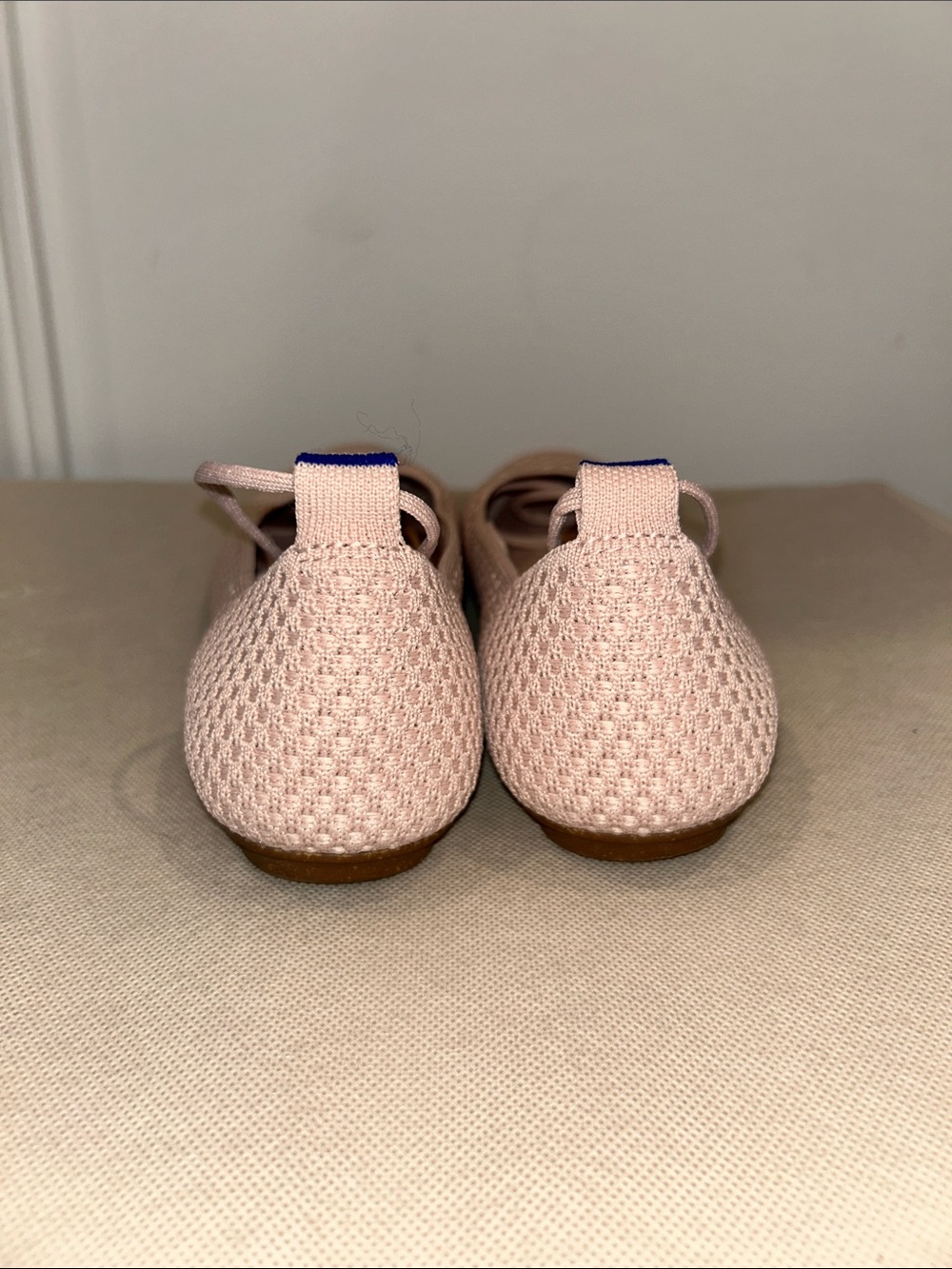 Rothy's The Square Wrap ballet flats in a light pink knit fabric, Size 7.5 - Picture 4 of 10